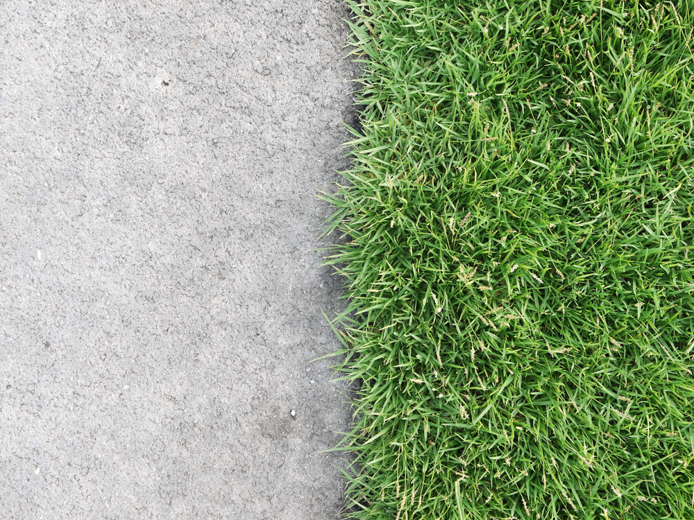 How to replace grass with concrete